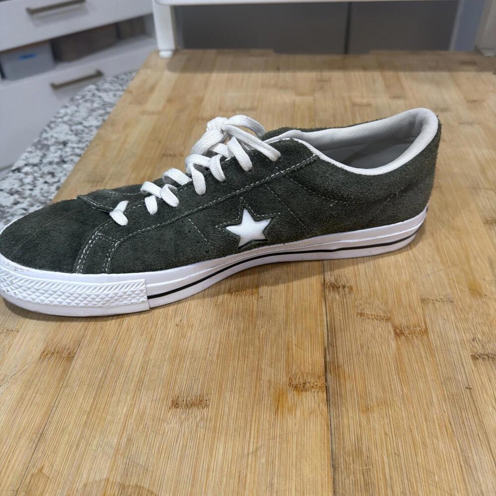Converse Suede One Star Ox Low Mens size 13 Green White Sneaker Shoe Classic * - Picture 3 of 14